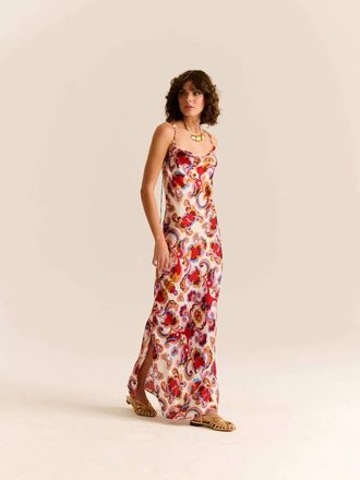 Carolina K Paisley Floral Slip Dress In Multi