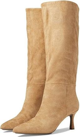 Anne Klein Rizzo Womens 9 Tan Pointed Toe Stiletto Heel Knee High Boots ZPO3419