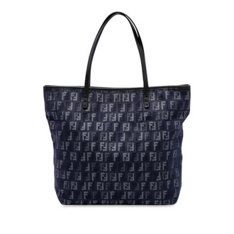 Fendi Pre-owned Fendi Zucchino Denim Tote Ladies SVY7MM3652LKHQM6