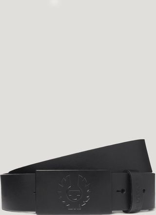 Belstaff Phoenix Buckle Belt Unisexs Calf Leather Black / Black Size XL