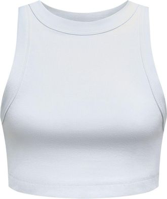 12 Storeez cotton-blend crop top - women - Cotton/Elastane - L - White