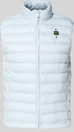 Blauer Steppweste mit Zweiwege-Rei&szlig;verschluss Modell Arvale in Hellblau, Gr&ouml;&szlig;e XL