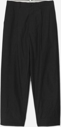 Undercover Men s Linen-Ramie Blend Cotton Pants Charcoal