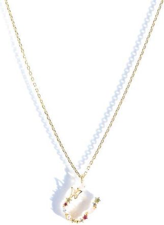 Girls Crew Flutterfly Initial Necklace in Gold at Nordstrom