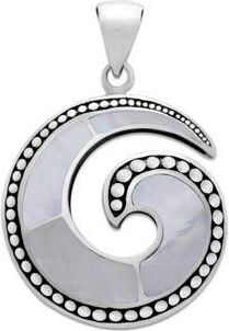 Samuel B. Sterling Silver Swirl Pendant in White at Nordstrom Rack