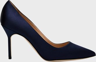 Manolo Blahnik BB 90mm Satin Pumps