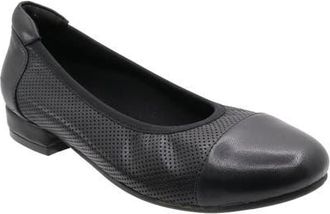 David Tate Newton Cap Toe Flat in Black at Nordstrom, Size 10.5