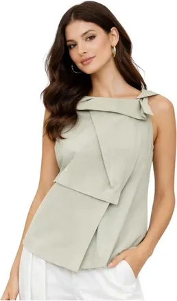 High Blouses, female, Green, Size: XL Top Sunny - 00464 Verde Oliva
