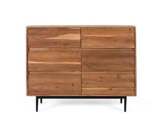 Giner&Colomer C&oacute;moda con 6 cajones fabricada en madera maciza de acacia