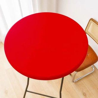 OEM Mantel Redondo El&aacute;stico: Se Ajusta Perfectamente, Es Impermeable Y Lavable, Hosteler&iacute;a Y Uso Interior Y Exterior, 120 Cm, Rojo