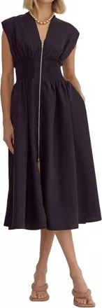 Entro Audrey Midi Dress In Black