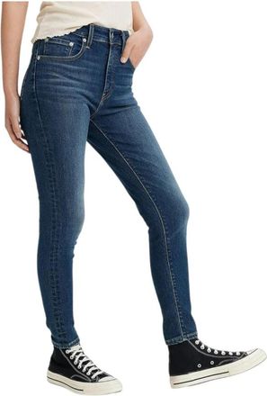 Levi's 721 High-Rise Skinny Broek - Dames - Skinny Jeans - Blauw - W26 L30 - Katoen - Jeans