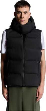 Lyle & Scott Mens Jet Black Welded Puffer Gilet - Size X-Small