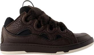 Lanvin Curb Dino Sneakers - Heren - Sneakers - Zwart - 44 EU - Leer - Schoenen