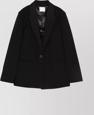 Forte_Forte long sleeve blazer peak lapels design