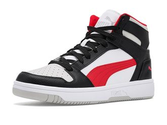 Puma Rebound Layup Rcl Mid Shoes Mens Shoes Puma Black/For All Time Red/Cool Light Gray : 11.5 D - Medium, Faux Leather
