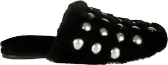 Alexander Wang Ciabatta Con Pelo Black Mules