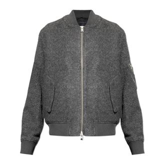 AllSaints Saku Bomber Jacket - Heren - Bomber jackets - Grijs - M - Wol - Jassen
