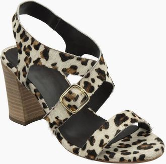 Ravel Womens Birkby Womens Heeled Sandals - Leopard Leather - Size: 7