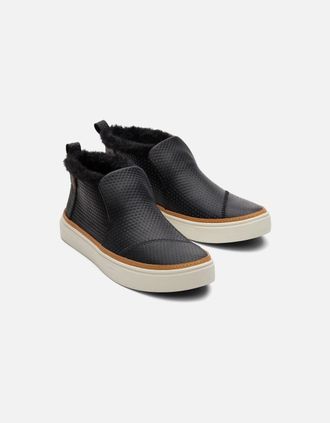 Toms Womens TOMS Paxton Leather Blend Womens Black Boots - Size: 5