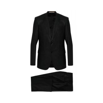 HUGO BOSS Heren, Pakken, Zwart, Maat: M Leer