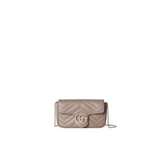 Gucci Cross Body Bags, female, Gray, Size: ONE SIZE GG Marmont