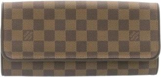 Louis Vuitton Pre-owned Wallets, female, Brown, Size: ONE SIZE Pre-owned Canvas Wallet