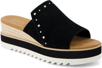 Toms Diana Mule Sandal in Black/silver Gold at Nordstrom, Size 7.5