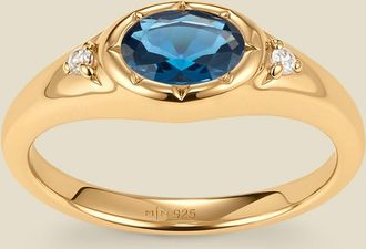 Made by Mary Oval Birthstone Signet Ring