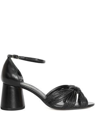Sarah Chofakian Pumps con tacco largo e fasce annodate - Nero