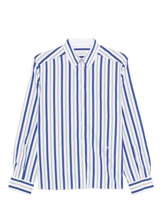 Wales Bonner striped button-fastening shirt - White