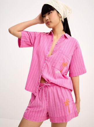 Twik Womens Short-sleeve palm trees shirt