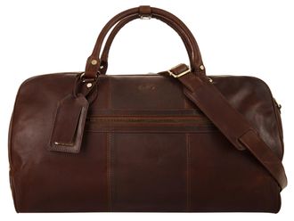 Pik&eacute; Reisetasche PIK&Eacute;, Damen, Gr. B/H/T: 54cm x 29cm x 27cm onesize, braun, Leder, vintage, Taschen Reisetasche, echt Leder