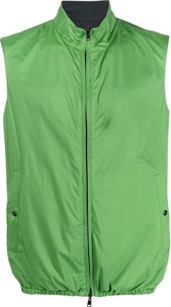 Herno high-neck zip-fastening gilet - men - Polyamide/Polyester/Polyurethane - 52 - Blue
