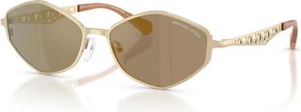 Michael Kors Mk 1181 10144T Zonnebril - Dames - Zonnebrillen - Geel - 56 MM - Accessoires