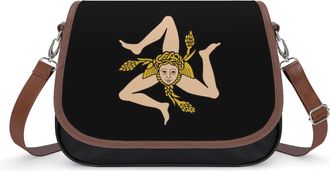 Generic Sicilian1 Flag Fashion Womens Crossbody Bags Novelty Handbag Shoulder Bag Purse