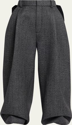 Marc Jacobs Plaid Bow Back Wide-Leg Menswear Pants