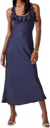 Astr Morrigan Maxi Dress In Navy