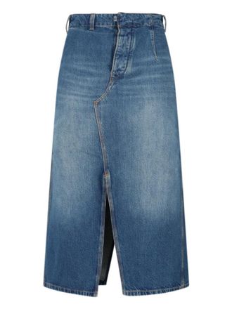 Victoria Beckham Denim Midi Skirt - Blue