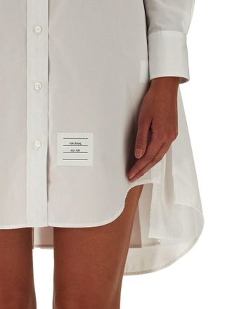 Thom Browne Supima Cotton Shirt Dress - White