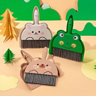 OEM Juego De 3 Mini Cepillos De Limpieza - Bonitos Juegos De Limpieza Con Estampado De Animales Para Escritorio, Teclado Y Coche