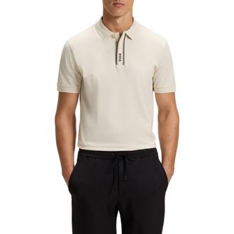 BOSS Paddy Cotton Polo in Open White at Nordstrom, Size X-Large