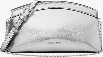 Michael Kors Athena Small Metallic Leather Convertible Clutch