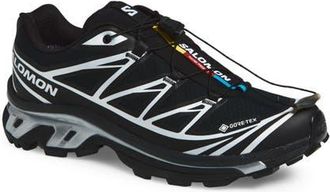 Salomon XT-6 Gore-Tex Waterproof Sneaker in Black/Black/Silver at Nordstrom, Size 10.5 Womens