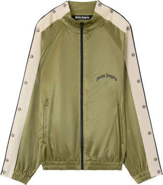 Palm Angels Sweatshirt - Heren - Vesten met rits - Groen - M - Hoodies & sweatvesten
