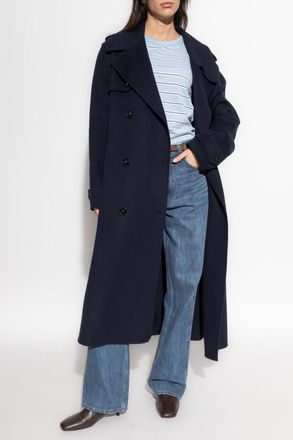 Rag & Bone Striped Pattern T-shirt, Womens, Light Blue