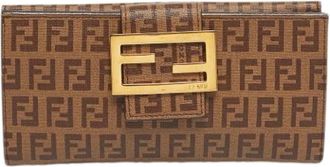 Fendi Pre-owned Wallets, female, Brown, Size: ONE SIZE Pre-owned Canvas Wallet