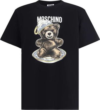 Moschino Beerprint Katoenen T-shirt - Heren - T-shirts - Zwart - S - Katoen - Tops