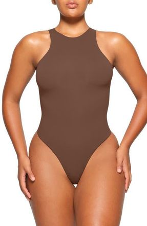 SKIMS Fits Everybody High Neck Bodysuit in Jasper at Nordstrom, Size 3X
