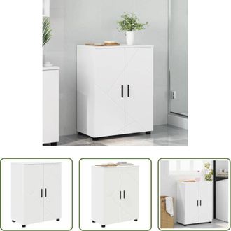 vidaXL Arredamento bagno - Mobile da Bagno con archiviazione Bianco 60 x 35 x 80 cm
